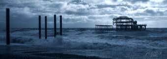 Brighton Pier in dramatic seascape Cover Image